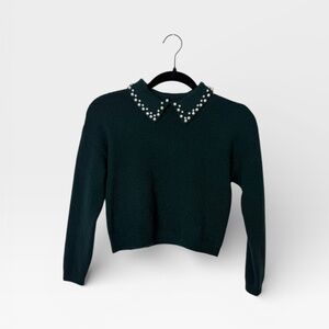 Copper Key Pearl Cropped Sweater